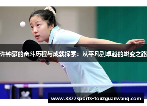 许钟豪的奋斗历程与成就探索：从平凡到卓越的蜕变之路
